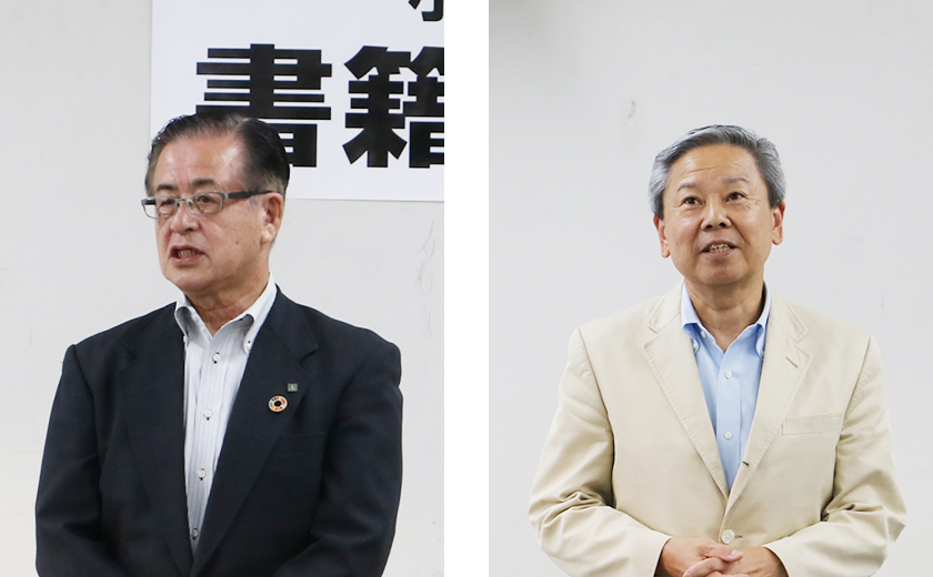 永田教育長、興田教育長挨拶